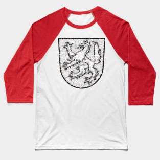 Low Poly Coat of Arms Transparent Monochrom Baseball T-Shirt